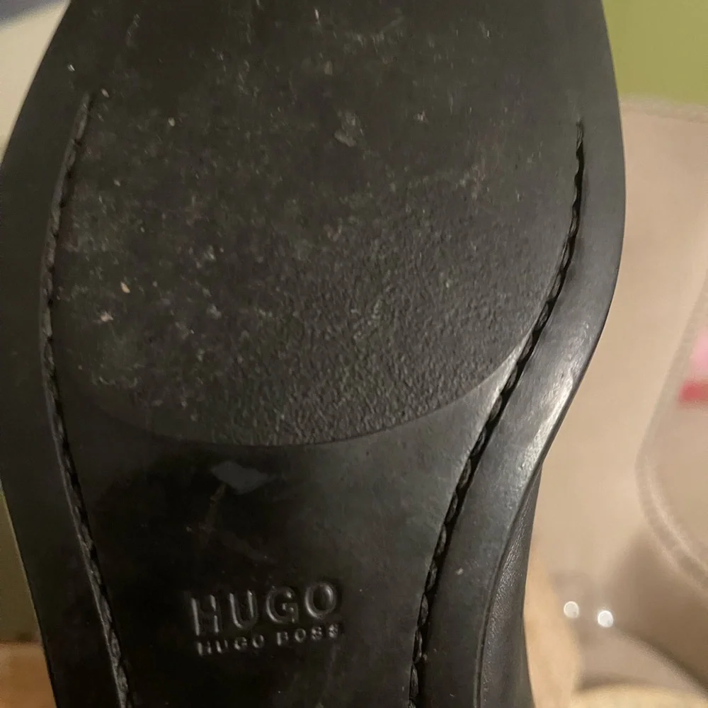 HUGO Black Leather Men's Boots - Picture 2 of 16
